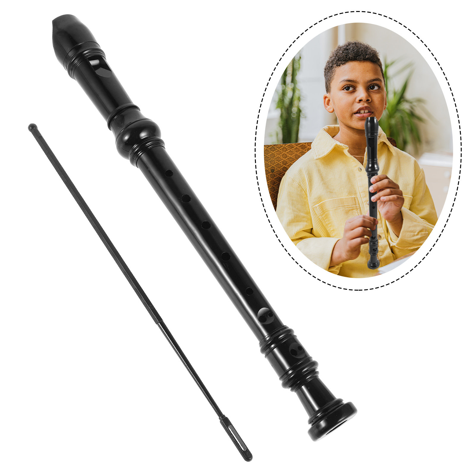 8 Hole Black Transparent ABS S - Soprano Recorder Plastic review and price